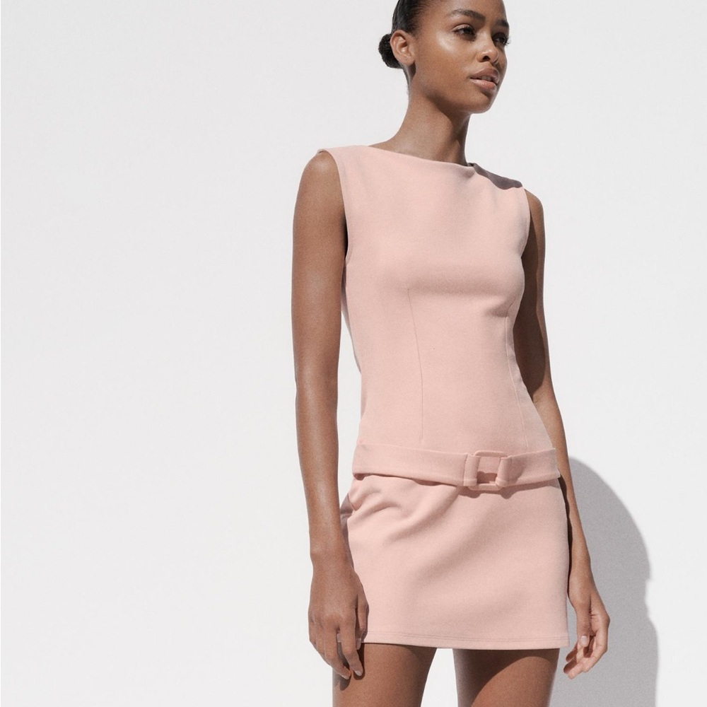 Brand new with tags Zara dress size small. Light pink color